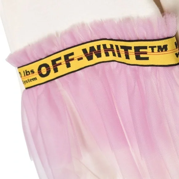Off white baby girl Logo tulle panel dress size 6-9 months - Picture 3 of 5